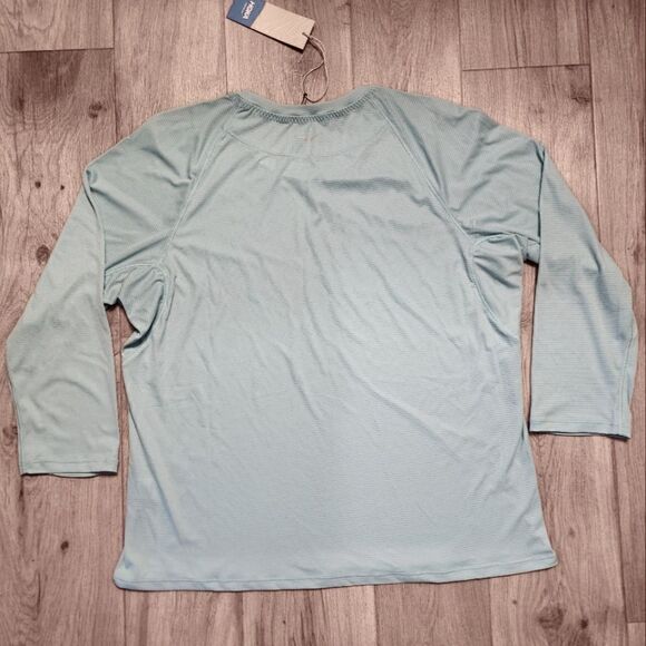 HOKA One One Women's Glide 3/4 Sleeve Shirt Teal Blue Size L New - Picture 3 of 7